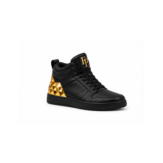 Farrah Privé™ Dynasty Elite High-Top Sneakers – Black & Gold