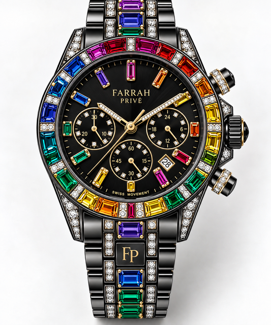 Farrah Privé™ Black Rainbow Signature Men's Watch