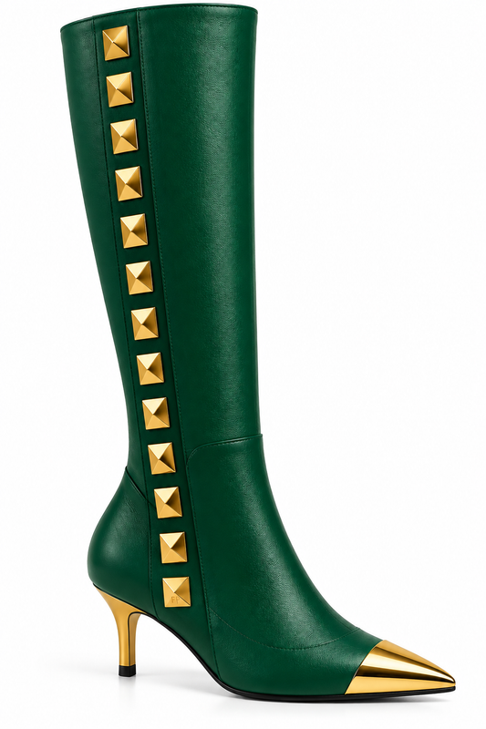 Farrah Privé™ Emerald Green Signature Point Heel Boot