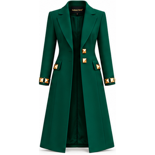 Farrah Privé™ Emerald Green Pyramid Signature Tailored Coat