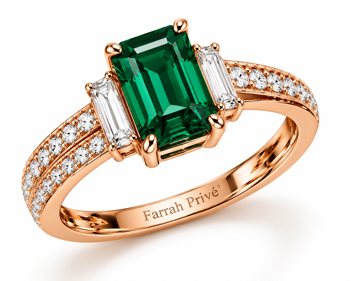 Farrah Privé Emerald Signature Ring