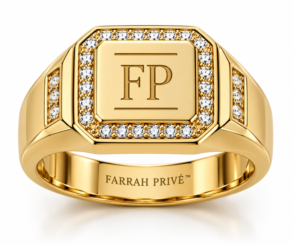 Farrah Privé™ Gold Signature FP Signet Ring