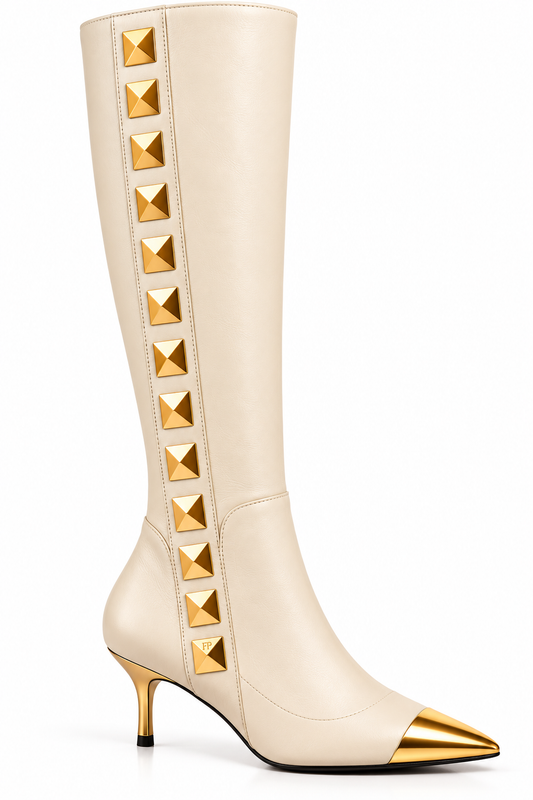 Farrah Privé™ Ivory Signature Point Heel Boot