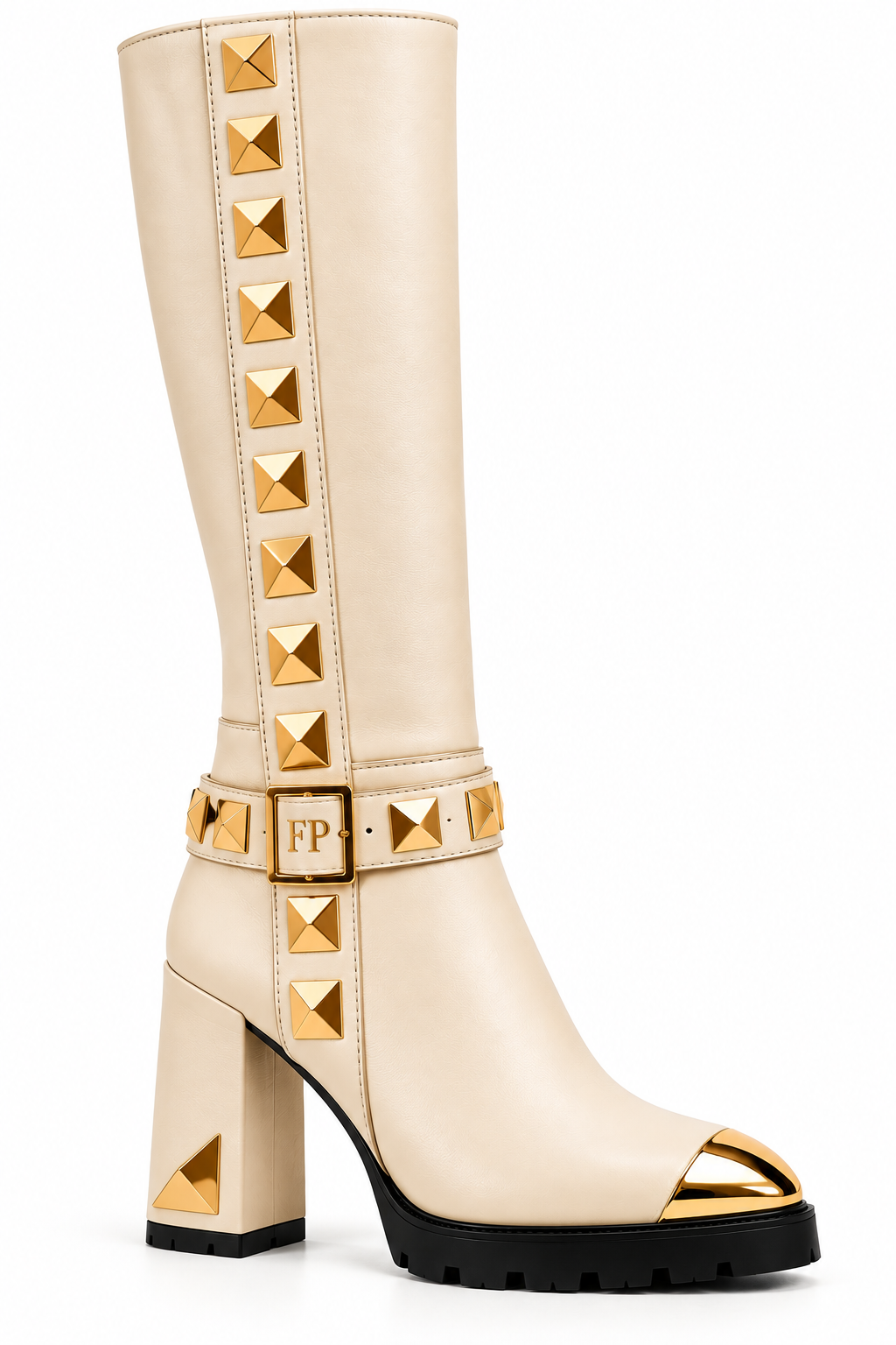 Farrah Privé™ Ivory Signature Wide Heel Boot