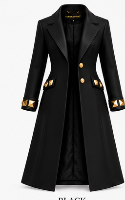 Farrah Privé™ Black Signature Leather Trench Coat