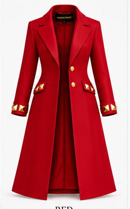 Farrah Privé™ Red Signature Leather Trench Coat