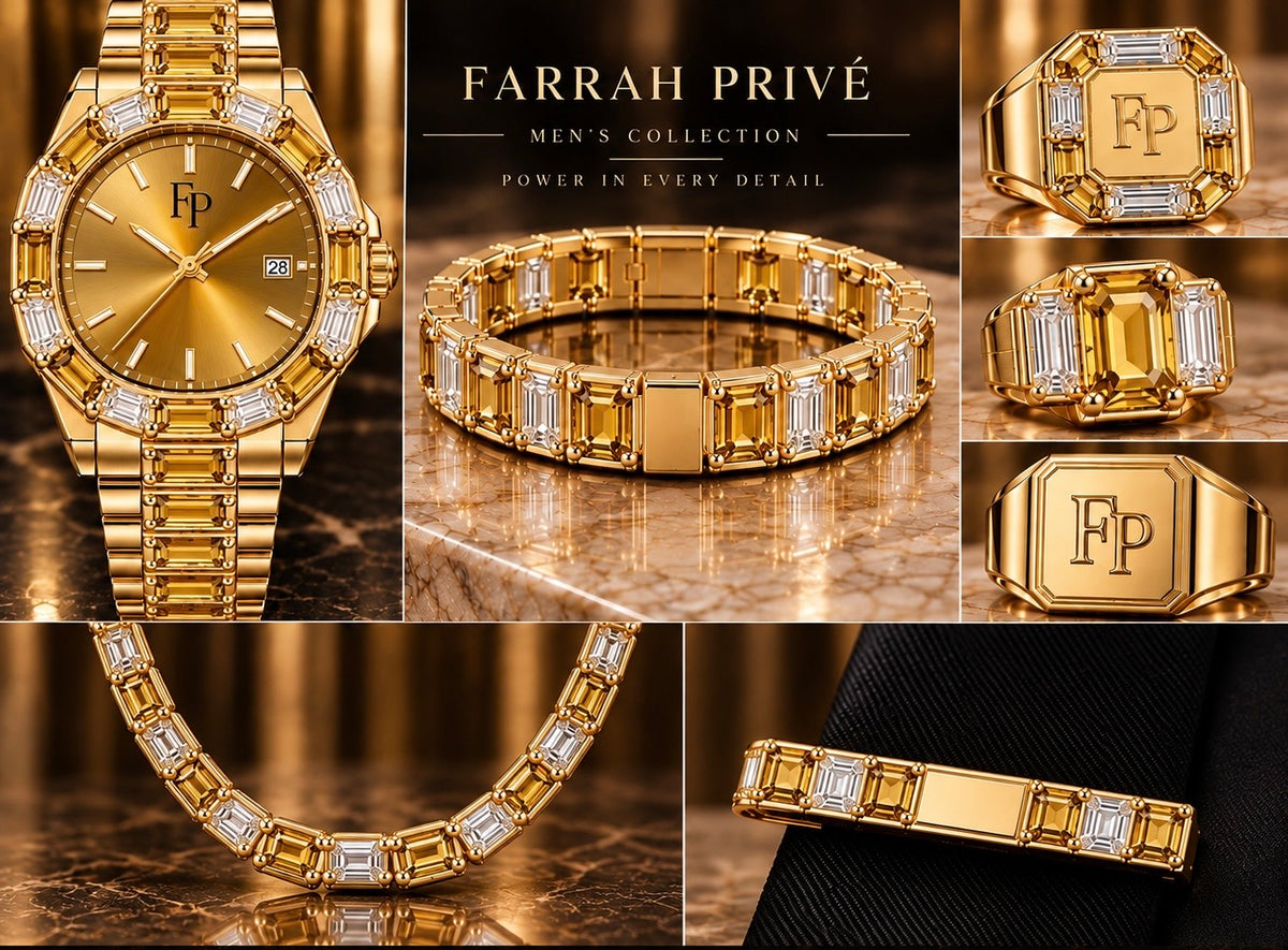Farrah Privé™ Men's Classic Gold Signature Set