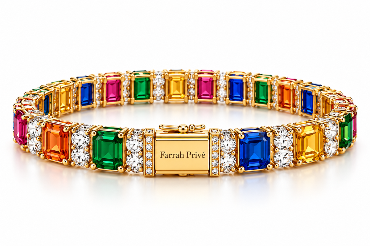 Farrah Privé Multicolor Signature Tennis Bracelet