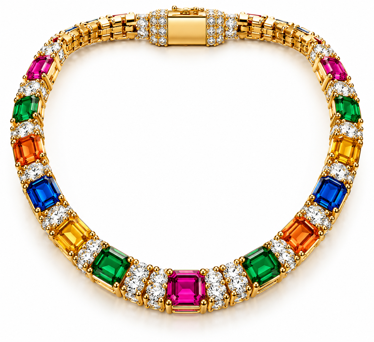 Farrah Privé Multicolor Signature Tennis Necklace