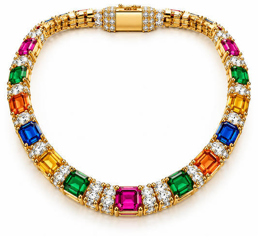 Farrah Privé Multicolor Signature Tennis Necklace