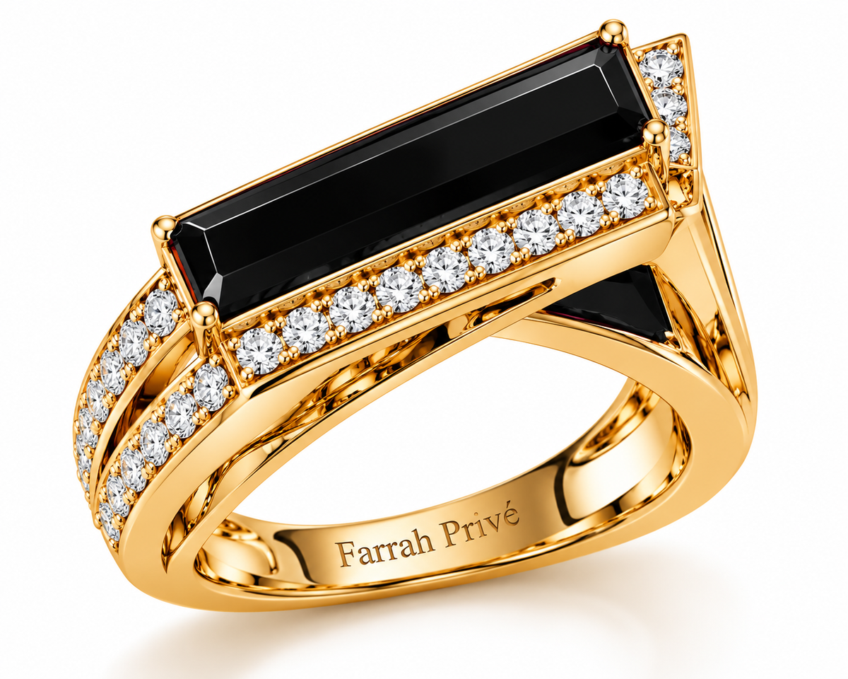 Farrah Privé™ Onyx Architectural Signature Ring
