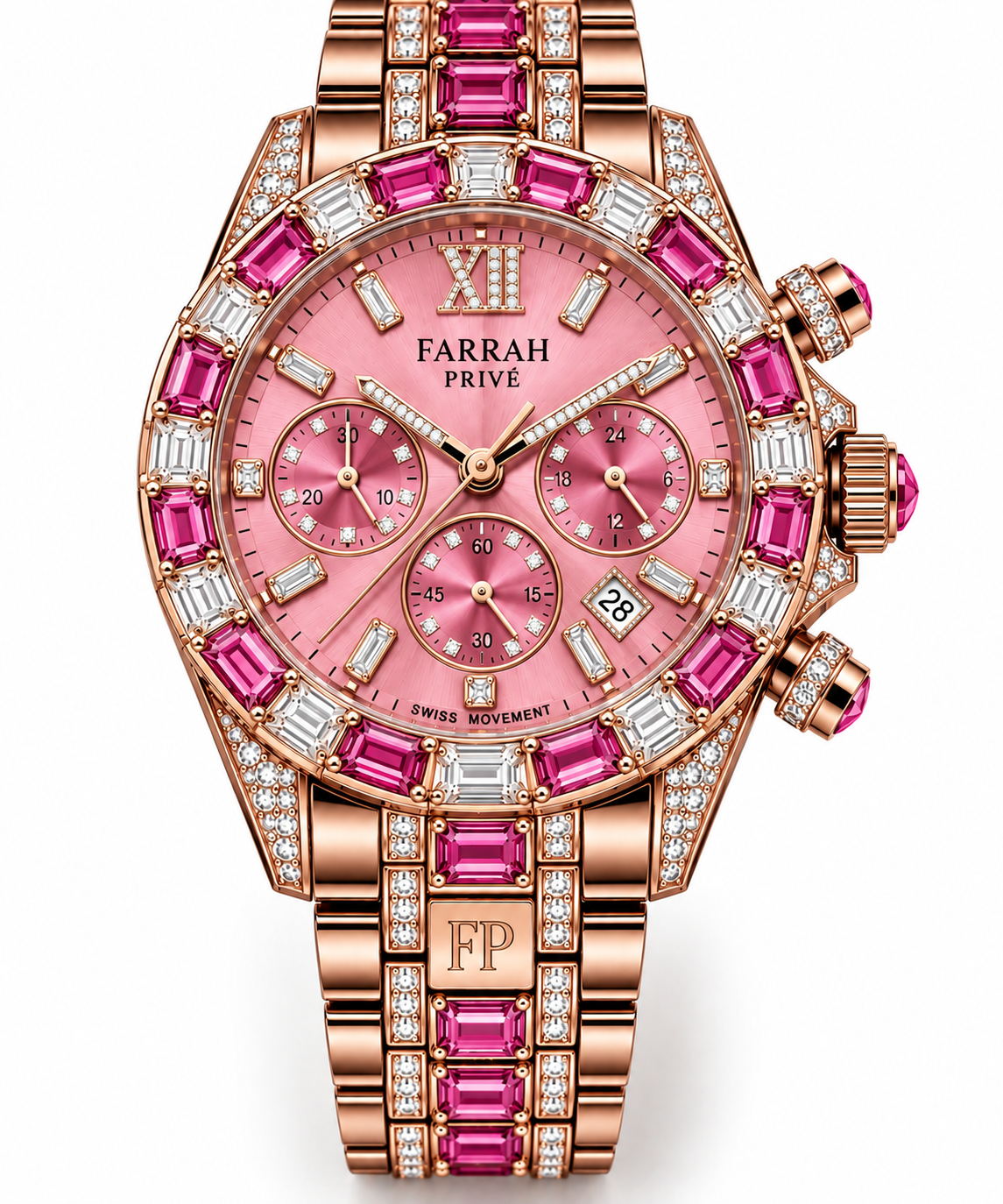 Farrah Privé™ Pink Rose Gold Signature Watch