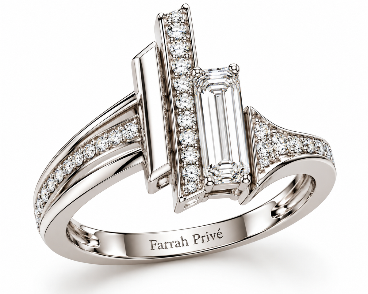 Farrah Privé™ Platinum Architectural Diamond Ring