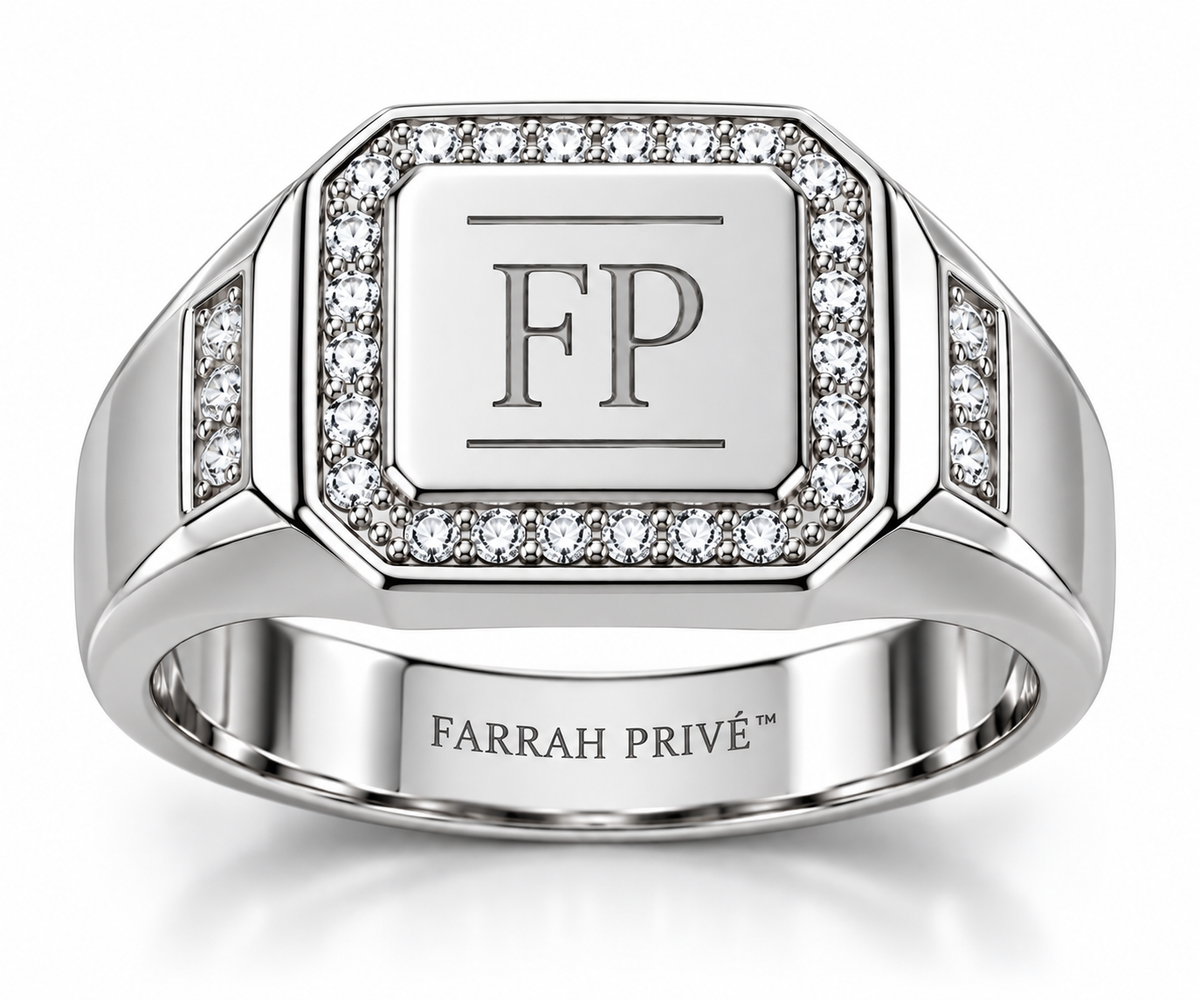 Farrah Privé™ Platinum Signature FP Signet Ring