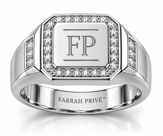 Farrah Privé™ Platinum Signature FP Signet Ring