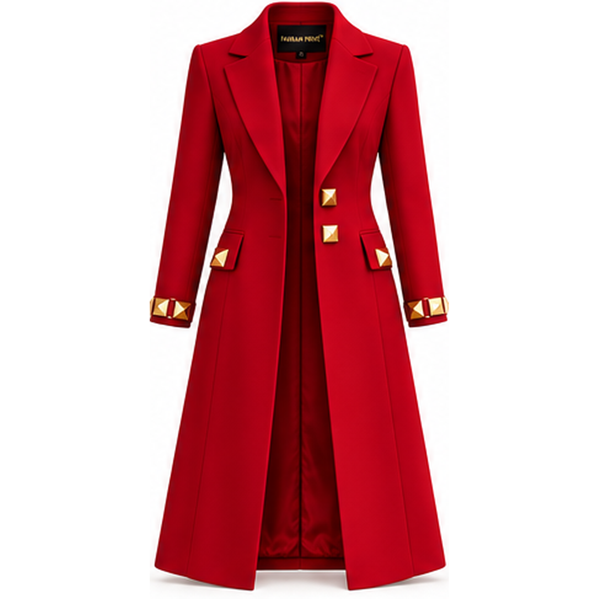 Farrah Privé™ Red Pyramid Signature Tailored Coat
