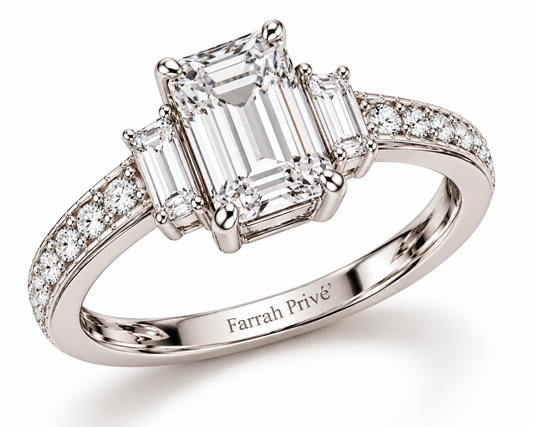 Farrah Privé White Diamond Signature Ring