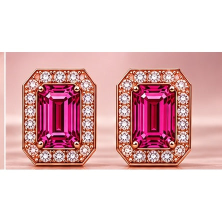 Farrah Privé™ Multicolor Signature Stud Earrings — Rose Gold