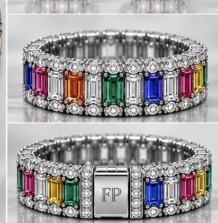 Farrah Privé™ Multicolor Signature Bracelet — Silver